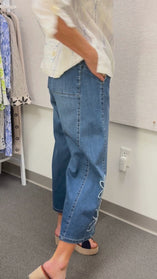 Tossed Floral Jean