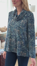 Super Soft Fleece Tapestry Cowl Neck