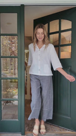 Contrast Seams Crop Pant
