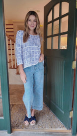 Block Print Summer Pullover