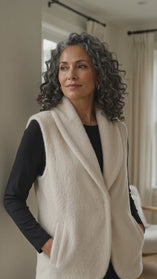 Plush Shawl Collar Vest