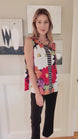 Siesta Floral Crinkle Crepe Swing Top