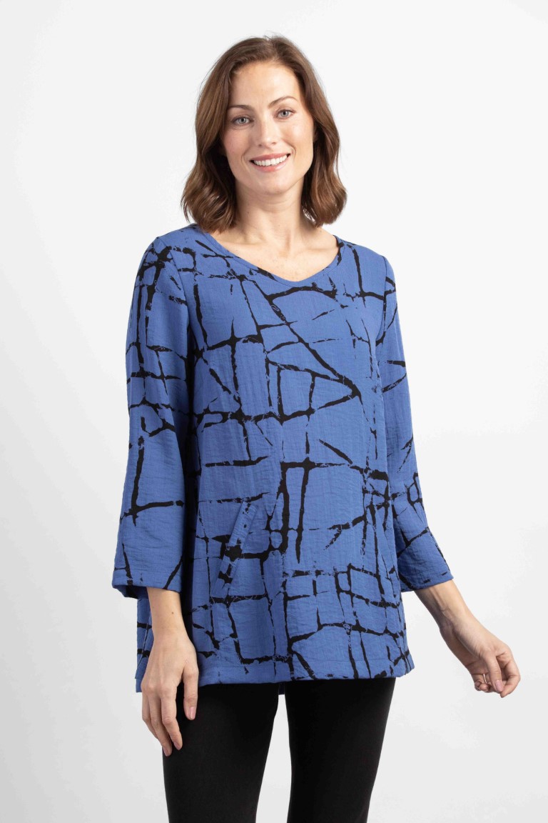 Abstract Crackle Artist Tunic - Habitat Clothes